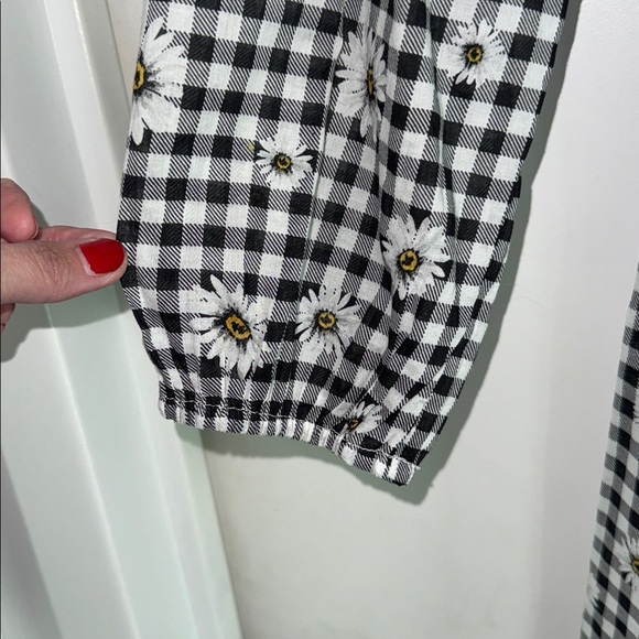Torrid Daisy Print Black & White Checkered Kimono Duster - Picture 10 of 10